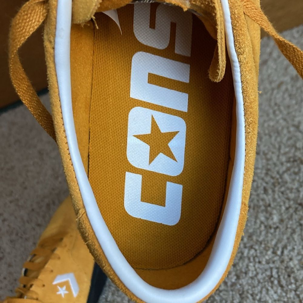Converse CONS Mustard Louie Lopez Pro Mono Classic Suede Saffron Yellow Men’s 12 - Picture 14 of 15